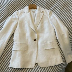 White linen women's casual suit 0